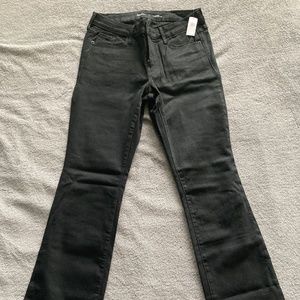 NWT Black mid-rise kicker boot-cut jeans